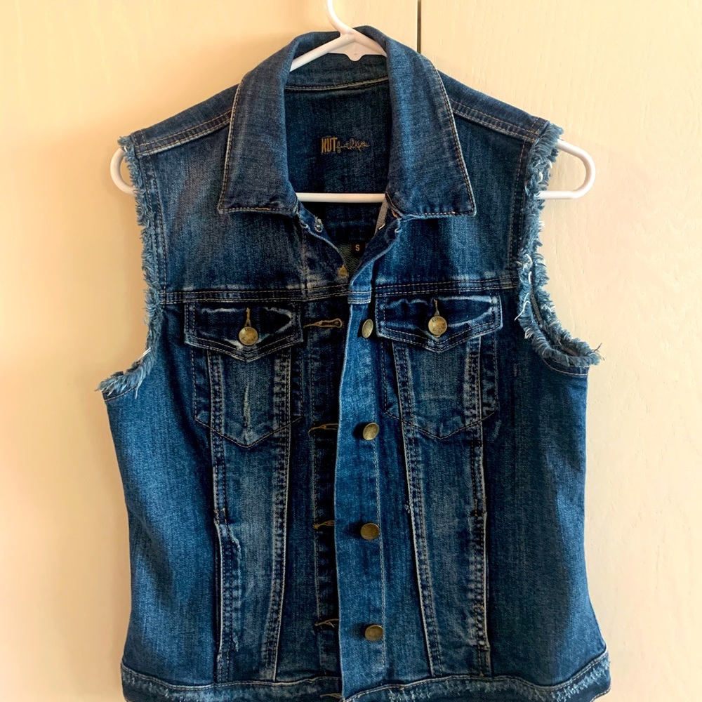 KUT sleeveless jean jacket vest